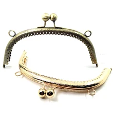 5Pcs Flower Convex Double Ball Heads Arch Metal Frame Kiss Clasp Lock Clutch Coins Purse Handbag Bag Handle Part 16.5cm 5Pcs Flower Convex Double Ball Heads Arch Metal Frame Kiss Clasp Lock Clutch Coins Purse Handbag Bag Handle Part 16.5cm