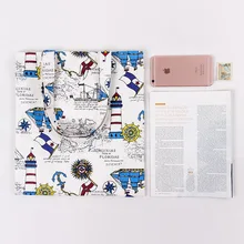 Yile вручную Маяк Корабль Руль хлопок лен эко многоразовые хозяйственная сумка L261