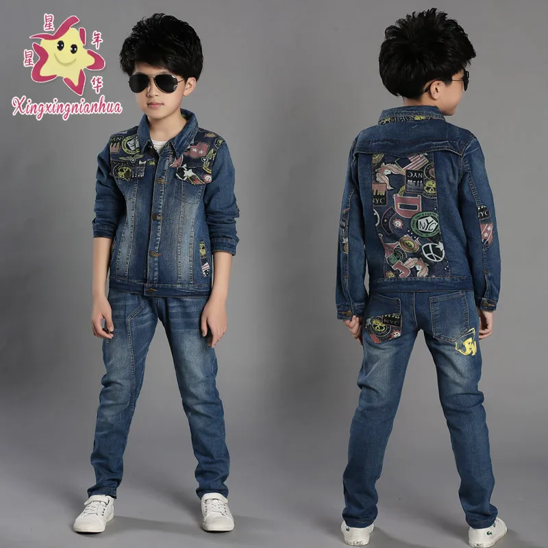 

2018 Spring fashion children boy clothes sets 18M-5Y kids clothes girs child costumes coat + pant 2 pcs suits children clothing