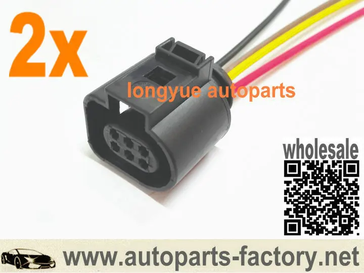 

Longyue 2pcs Cooling Fan Control Module Pigtail Connector accessories for 98-99 Audi A4 Plug - 1J0 973 713 / 1J0973713 12"