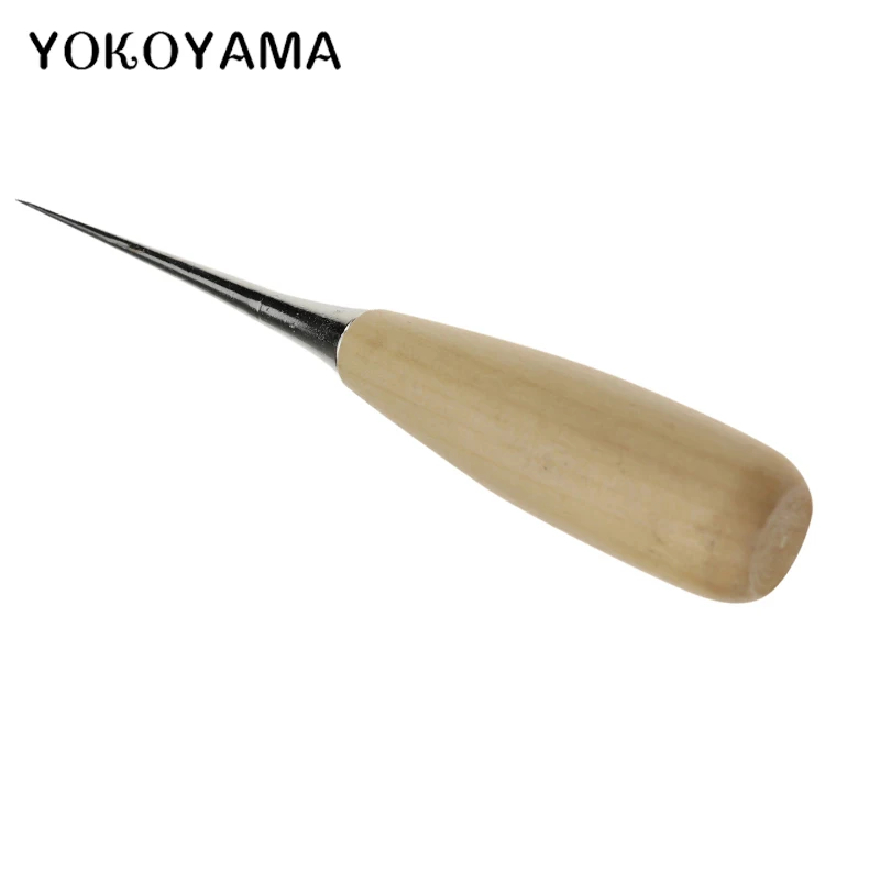 YOKOYAMA швейная кожаная деревянная ручка шило отверстие Крюк Инструменты кожевенное ремесло шитье шило для ручной работы Ремонт Ремесло АКСЕССУАРЫ