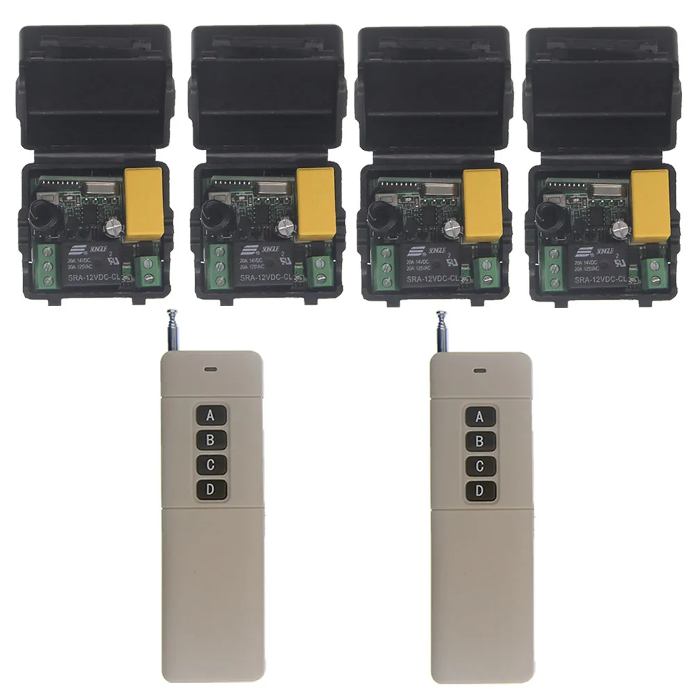 

3000m Long Distance AC 220V 1CH 1 CH 10A RF Wireless Remote Control Switch System For Door / LED Light Strips ,315 / 433 MHz