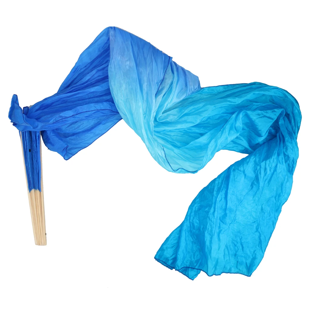 

Gradient Flame Belly Dancing Silk Fan Veil For Party Stage Performance #2