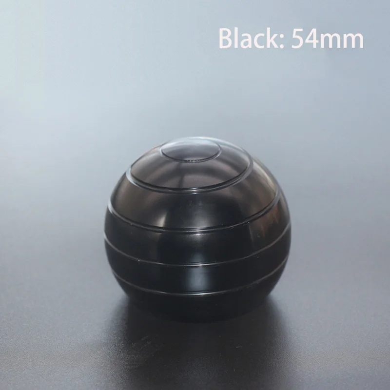 Сферический вращающийся гироскоп антистрессовая декомпрессионная игрушка кинетическая для взрослых и детей палец Спиннер гироскоп металлический стол мяч оптический - Цвет: Black 54mm
