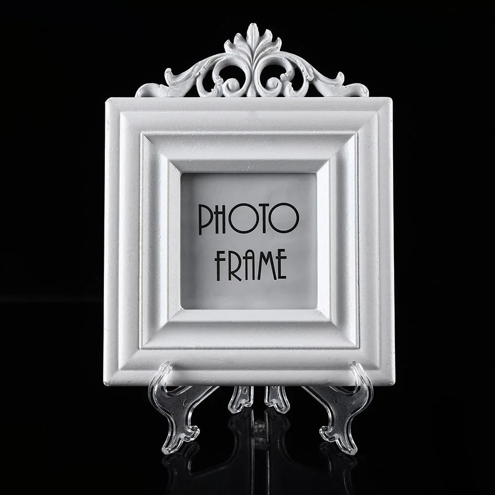 2Pcs 5/"9/"11/" Clear Plastic Plate Photo Display Stand Picture Frame Holder XR