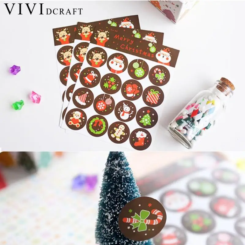Vividcraft корейский канцелярский стикер s ручной работы мультфильм Рождественский