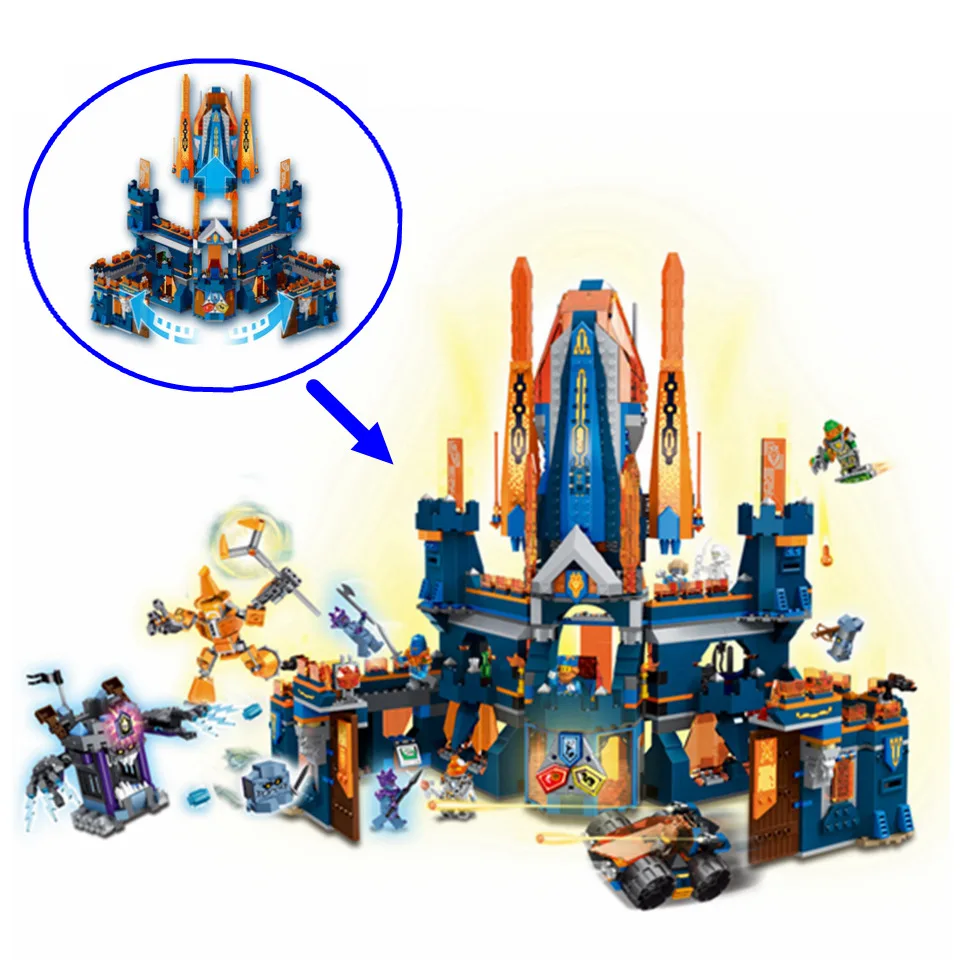 

1468pcs Nexoe Knight Figures Building Blocks Compatible Legoe Nexoe Knights 70357 Knighton Castle Bricks Toys for Children Gift