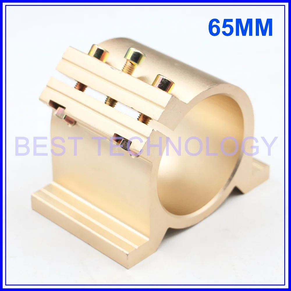 

Gold Type 65 mm Fixture CNC Spindle Motor Clamping Bracket cnc machine tool spindle motor 65mm mount bracket, Gold Type !!