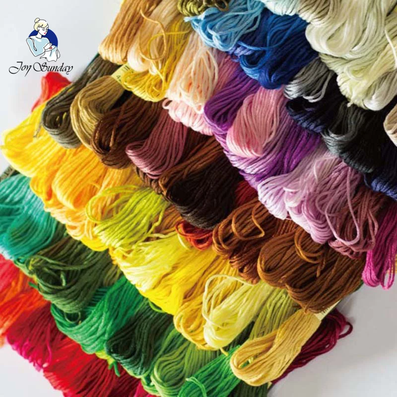

JOY SUNDAY,DMC613-725 10PC set 1 strands 1.2 meters skein Color Variation Embroidery Floss Overdyed Cotton Cross stitch Threads