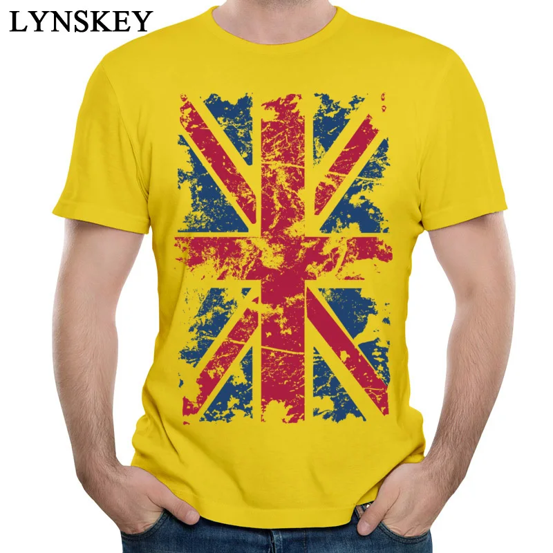 Футболка Union Jack Мужская новинка 2018 модные с флагом Великобритании ретро дизайн
