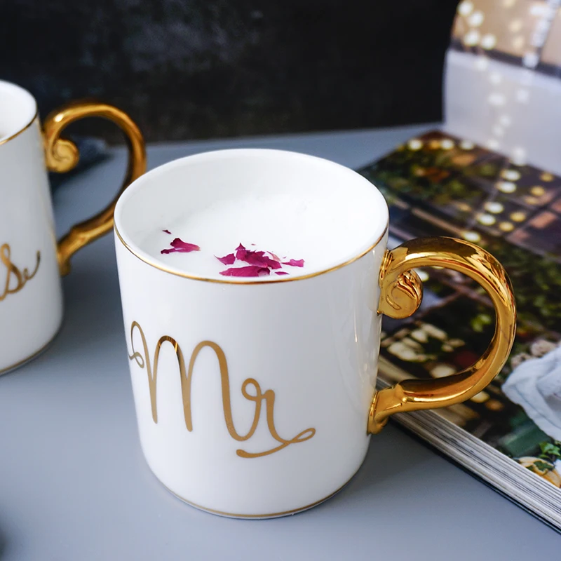 Oussirro натуральный мрамор фарфоровая кружка для кофе Mr and Mrs кружка для чая молока креативный Подарок на годовщину свадьбы