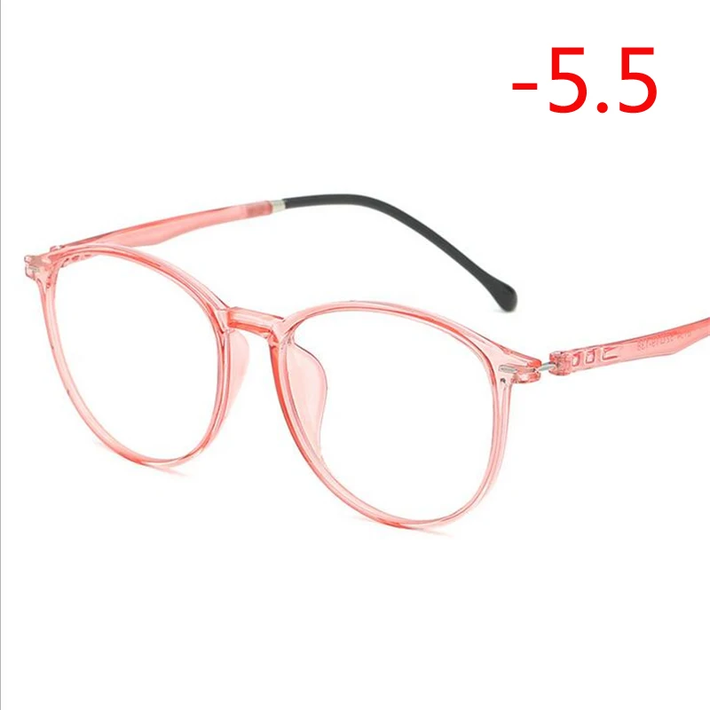 Рецептурные-0,5-1,0-1,5-6,0 ретро овальные готовые очки для близорукости унисекс сверхлегкие близорукие очки - Цвет оправы: Myopia 550