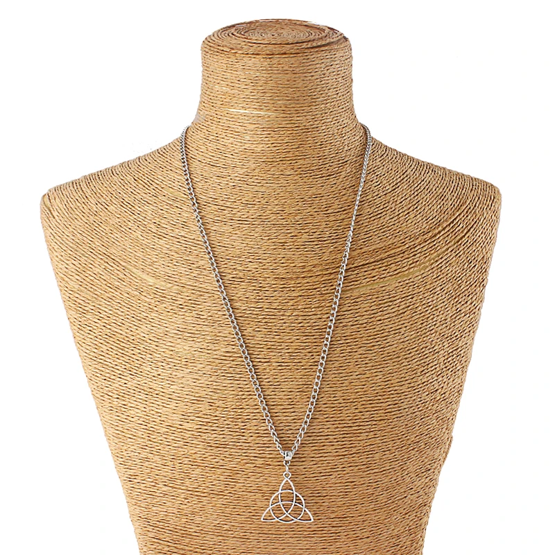 1PCS Abstract Keltic Knot Triangle Pagan Charm Pendant Link Chain Necklace Choker | Украшения и аксессуары