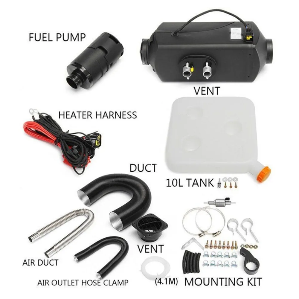 

12V 8000W LCD Schalter Vehicle Air Diesel Heater For Cars Trucks Yachts Boats Motor-Homes Bus Air Parking Heater Top