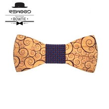 Rewood Christmas Gifts Fashion Wedding Decoration Donald Trump Bow Tie With Print Wooden Bow Ties For Men Butterfly Tie Gravata