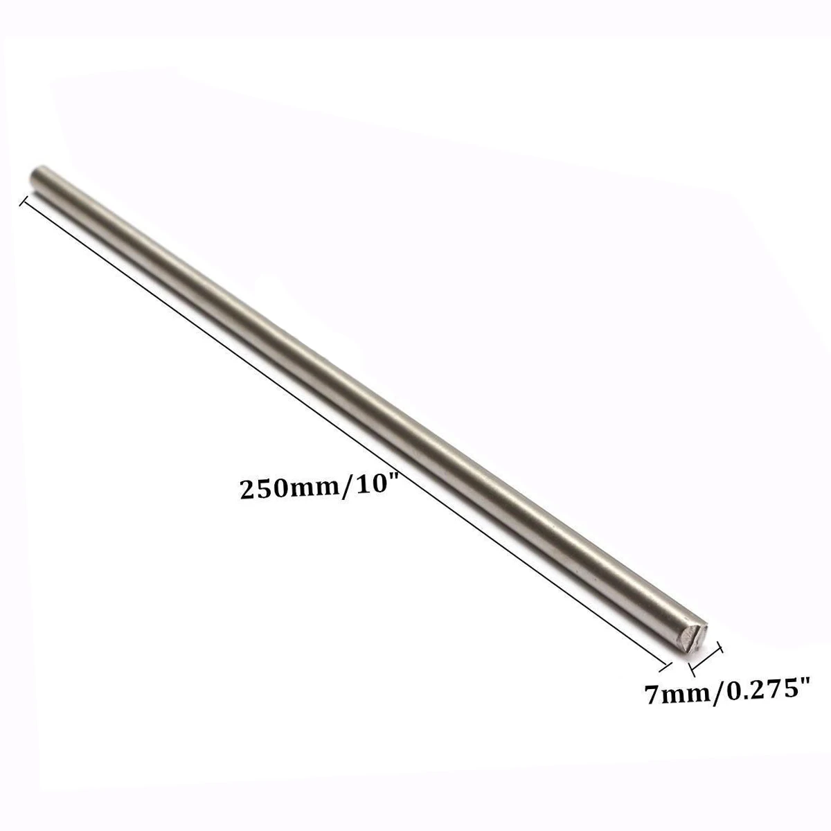 DWZ  New 7*250mm TC4 Titanium 6al-4v Round Bar Ti Gr.5 Rod Stick Grade 5 0.275" * 10"