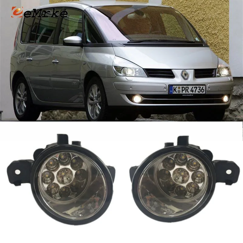 

EEMRKE For Renault Espace IV JK0 JK1_ 2002-2012 9-Pieces Led Halogen Fog Lights 12V 55W Fog Head Lamp Car-Styling