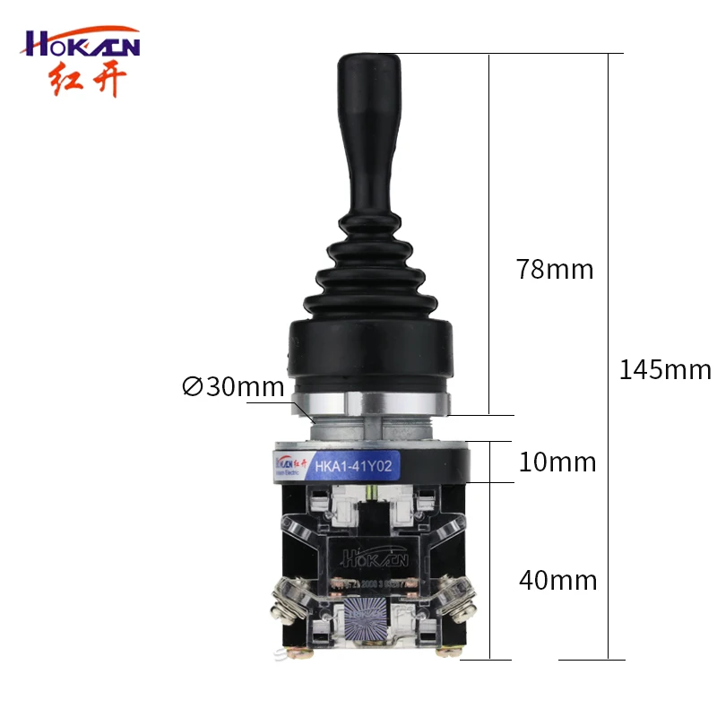 

30mm Joystick Switch Momentary 2position 2NO Latching Spring return wobble stick Rocker Switch Cross Monolever Switch HKA1-41Z02