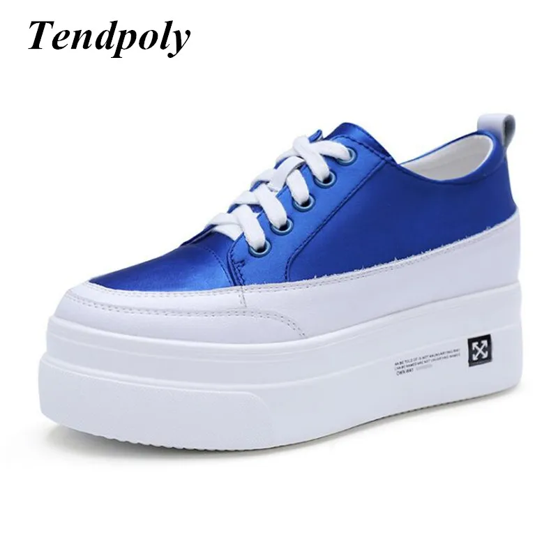 

The latest fashion European American style women's shoes spring autumn thick-soled versatile heighten leather white Single shoes