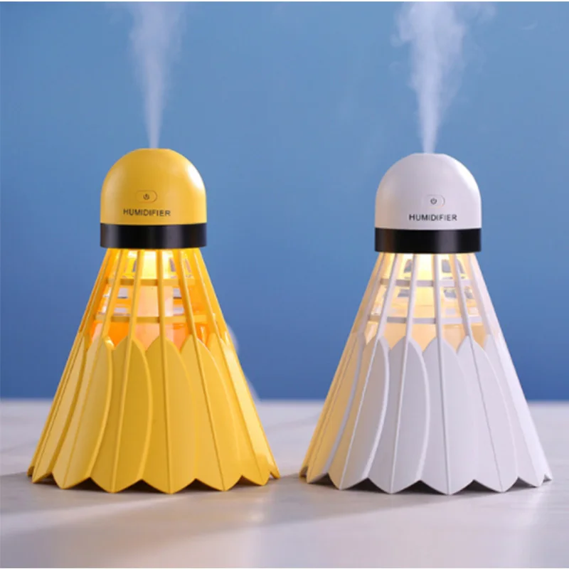 

New Arrival Badminton Air Humidifier With USB Charging ,And LED Bedside Table Decoration Night Light