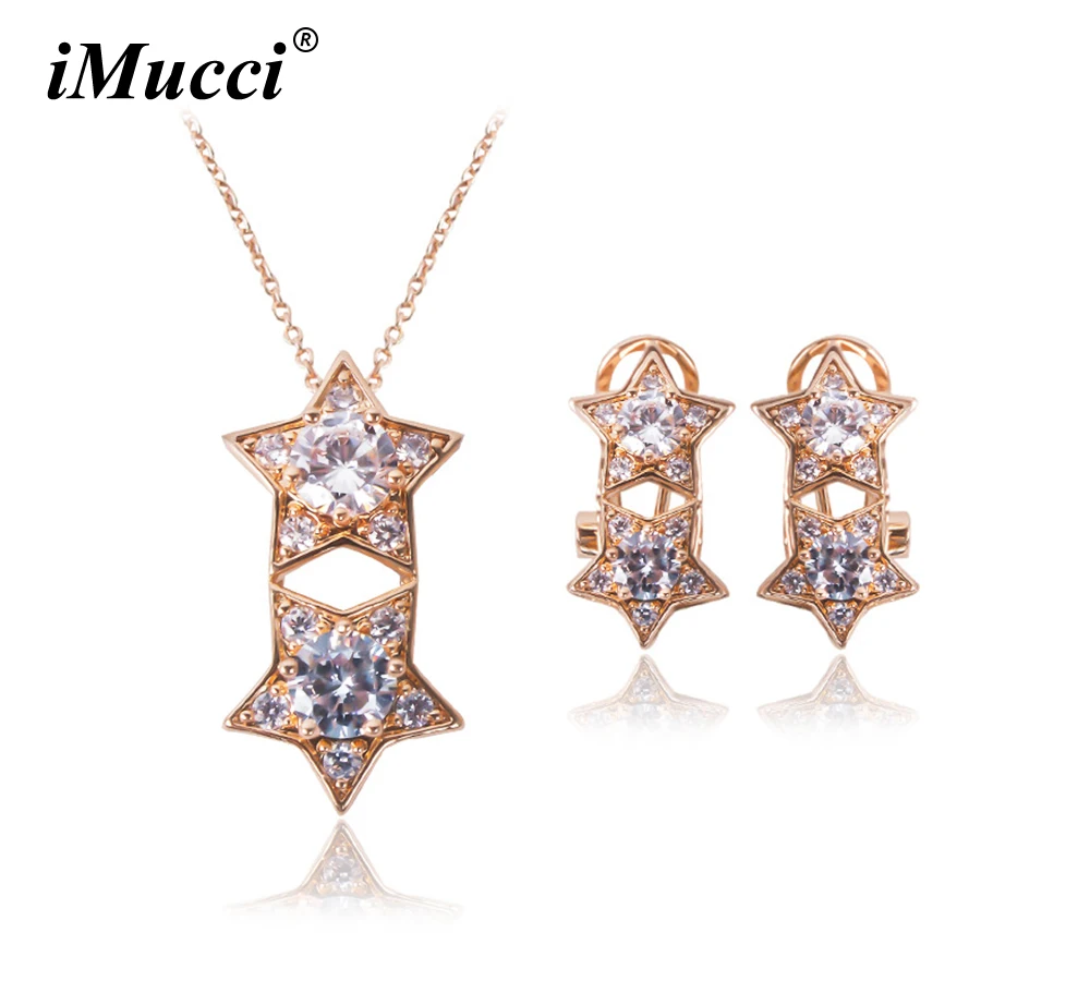 IMucci/Мода Pentastar форма кристалла AAA кубического циркония микро инкрустированных