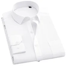 XS-7XL брендовая мужская одежда рубашки для мужчин s Slim Fit work social рубашка однотонная официальная одежда белый синий розовый рубашка легкий уход