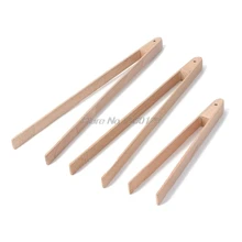 Деревянный Еда барбекю салат Тонг с изображением торта Чай зажим 20 Вт, 30 Вт, 32 см Анти-скольжения щипцы для барбекю щипцы Кухня инструмент Nov20 и Прямая поставка