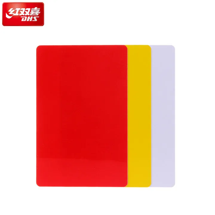 

DHS Standard Referee Card Set (Yellow, White, Red) for Table Tennis Games Official Umpire Tool Ping Pong Accessories
