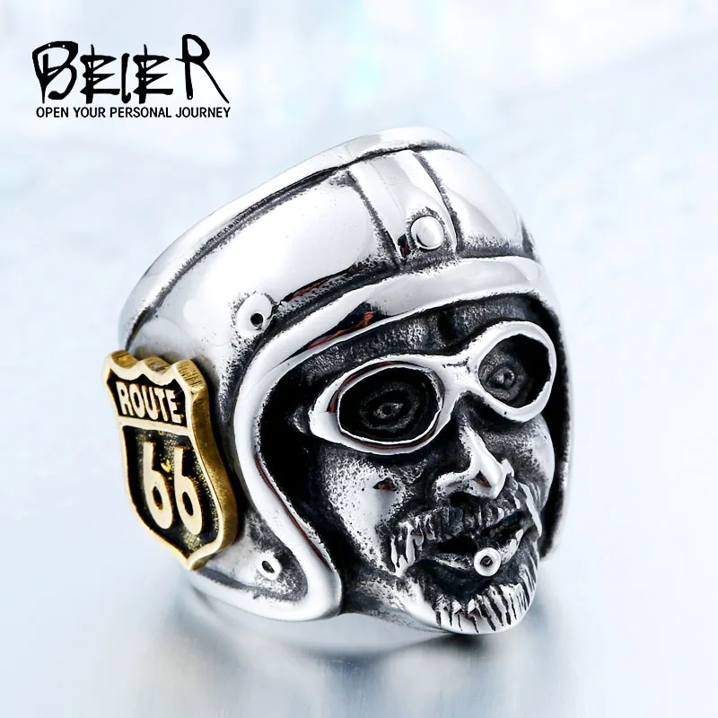 beier motorcycle biker man ring with plated gold route 66 stainless steel unique route 66 mc club biker ring br8 378 - Biker Wedding Rings beier motorcycle biker man ring with plated gold route 66 stainless steel unique route 66 mc club biker ring br8 378 - Biker Wedding Rings