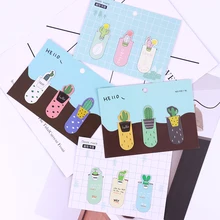 3 шт./компл. милые, миленькие в японском стиле(«Каваий»), кактус магнитные закладки для книги Бумага креативные милые канцелярские принадлежности подарок