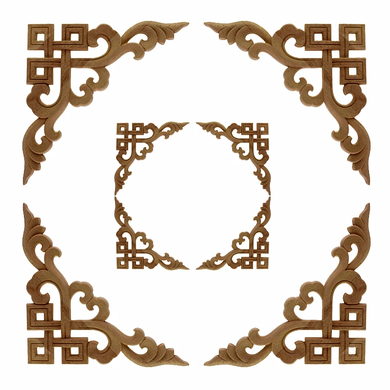Vzlx Vintage Flower Pattern Wood Carved Unpainted Oak Vzlx Vintage Flower Pattern Wood Carved Unpainted Oak Round Onlay Lique Plaques Furniture For Home Decor Frame In From Garden On