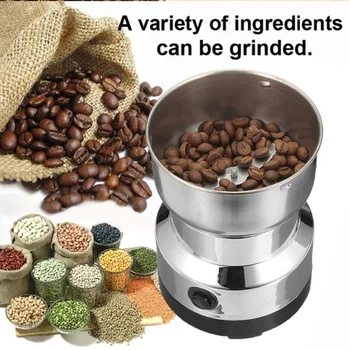 

Multi-functional EU Plug Coffee Grinder Stainless Electric Herbs/Spices/Nuts/Grains/Coffee Bean Grinding Crusher Machine Holder