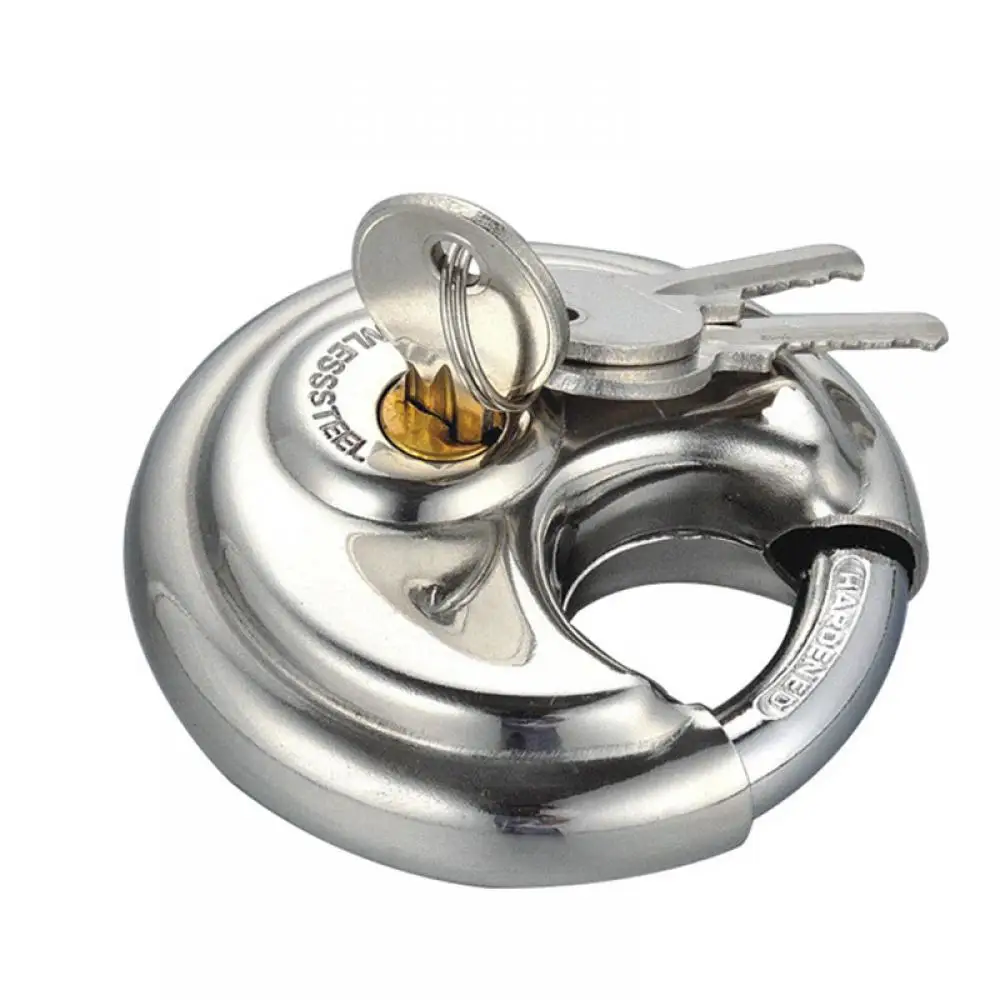 1PC 70mm Good Duty Stainless Steel Armor Brass Cylinder Disc Padlock