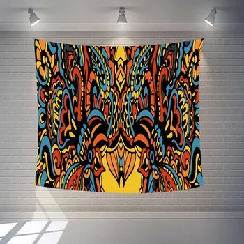 

Ancient Totem Symbol Tapestry Wall Hanging Yoga Mat Beach Towel Farmhouse Polyester Folk-custom Markers Blanket Home Party Decor