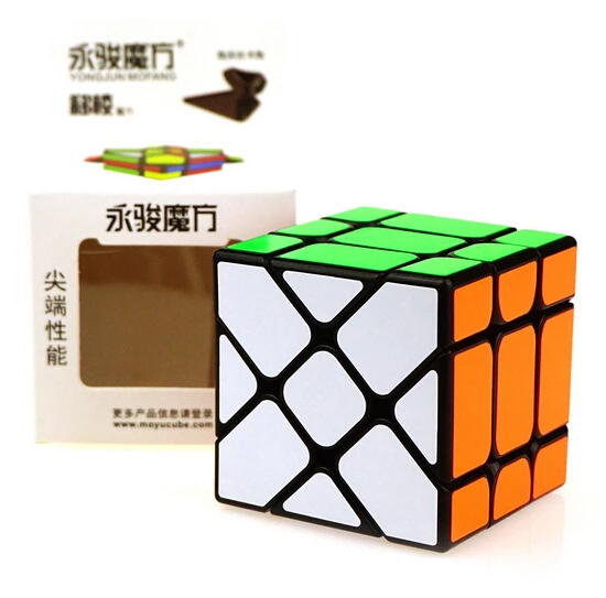 Куб головоломка cuberspeed YJ Fisher Cube V2 Черный магический куб MoYu цветная наклейка v2 Black