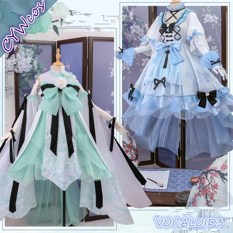 Предварительная продажа Vocaloid 3 Vsinger девушка Luo Tianyi Yan He Косплей Костюм Шелковый