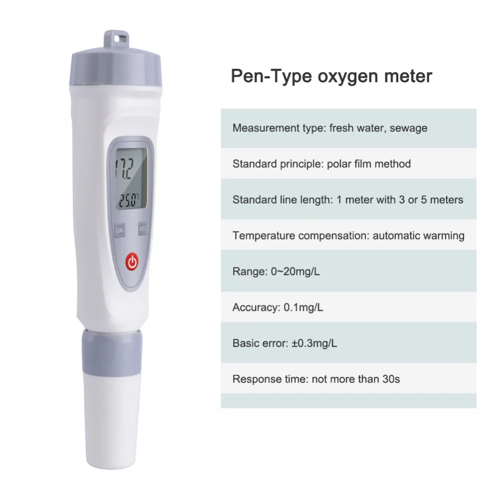 JPB-70A, портативная цифровая ручка, Измеритель Растворенного Кислорода, измеритель качества воды, тестер растворенного кислорода