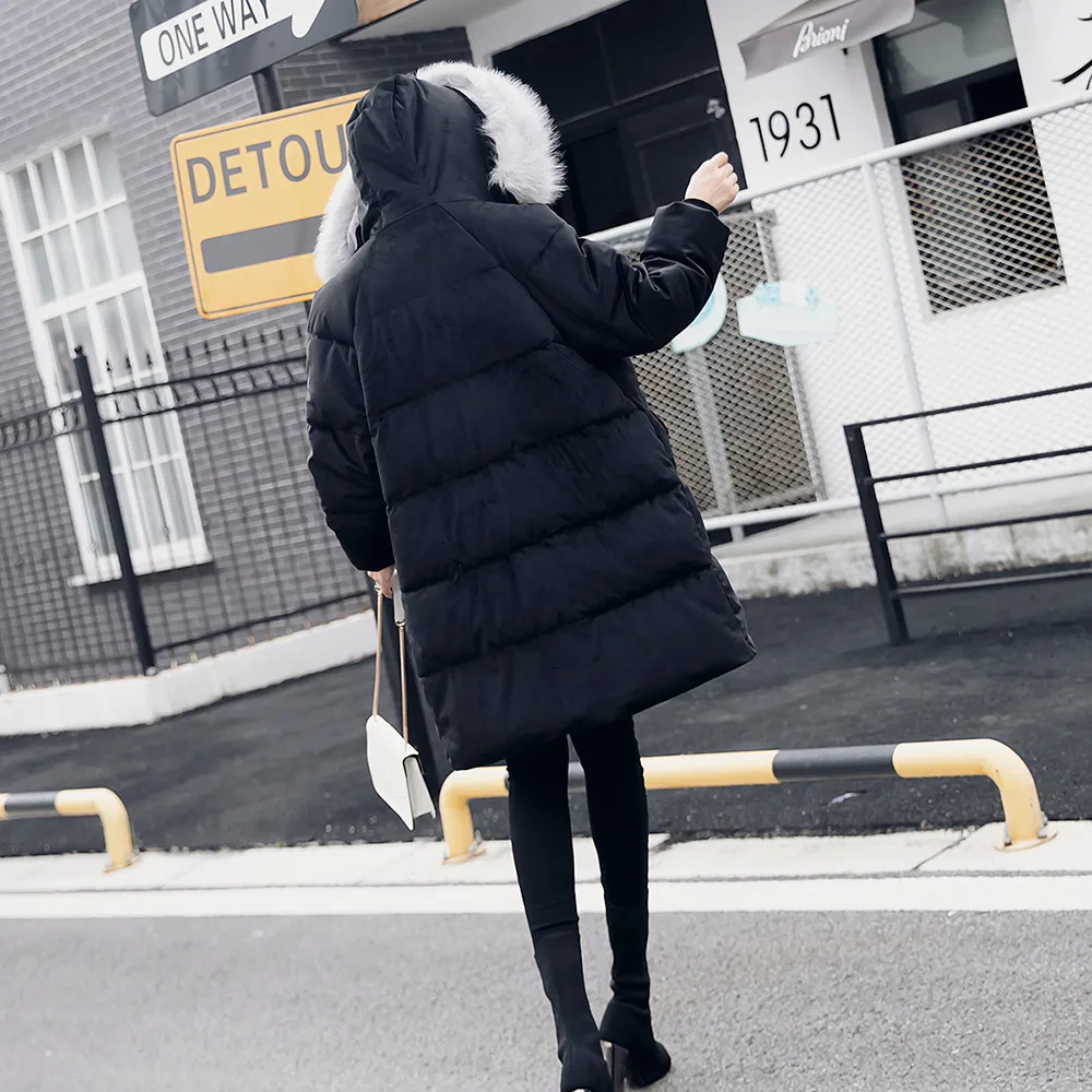 Женское пальто Winner, повседневное, полиэстер, большой размер, принт, толстая, длинная, шерсть, большой меховой воротник, пуховик, зимняя куртка, свободный, длинный пуховик, z1126