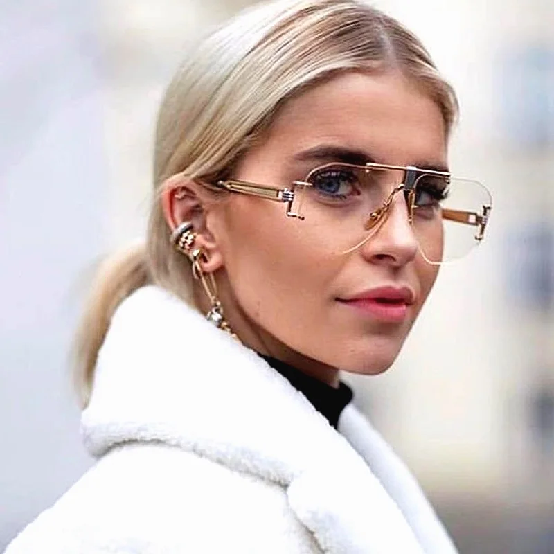 

2019 Luxury Designer Women Sunglasses Vintage Rimless Ladies Fashion Sun Glasses New 2019 Summer Shades
