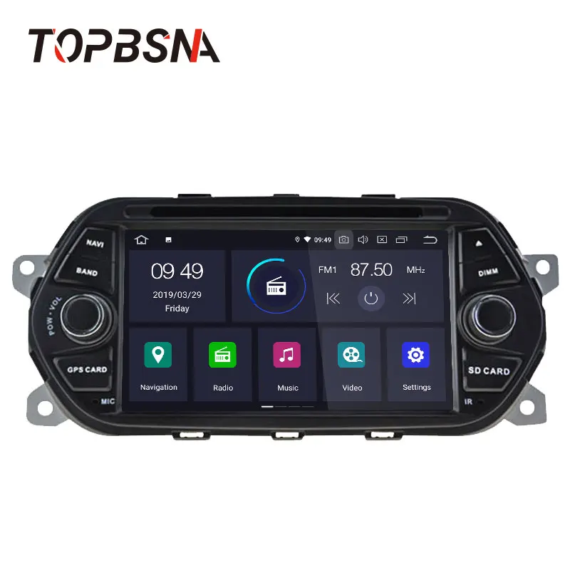 TOPBSNA Android 9 0 Автомобильный мультимедийный плеер системы 1 Din для Fiat Tipo Egea 2015 2016 2017 wi