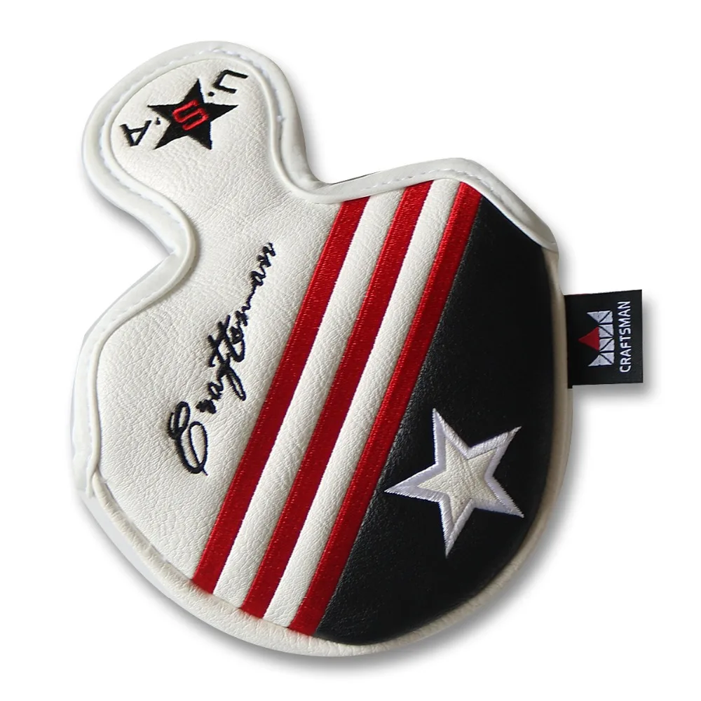 CRAFTSMAN GOLF USA Flag Red Stripes Mid Mallet Putter Head Cover (10)