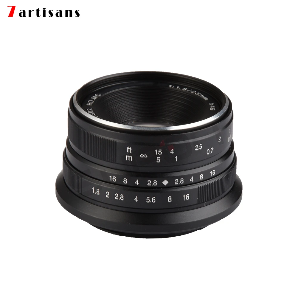 

7artisans 25mm/F1.8 Prime Lens to micro-single Series for E Mount EOS-M Mout/ for Micro4/3 Cameras A6300 NEX-6 XA3 XA10 XT2
