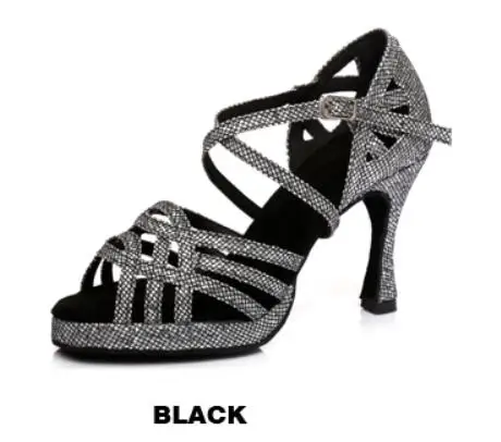 Джазовые танцевальные кроссовки; танцевальные сандалии на высоком каблуке; Танцевальная обувь; женская обувь для танго на платформе; удобная и мягкая обувь; JuseDanc - Цвет: Black heel 6cm