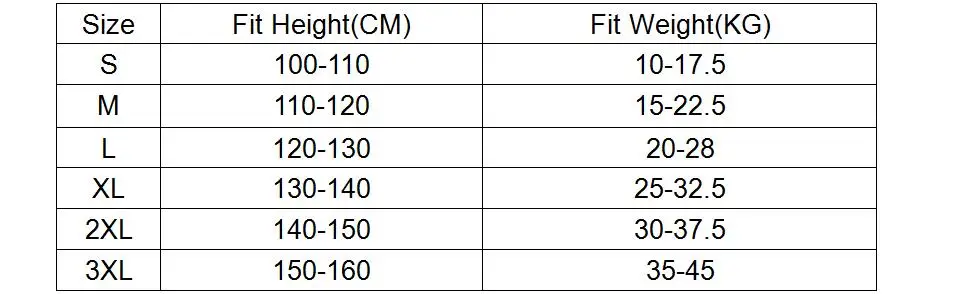 HYH children size