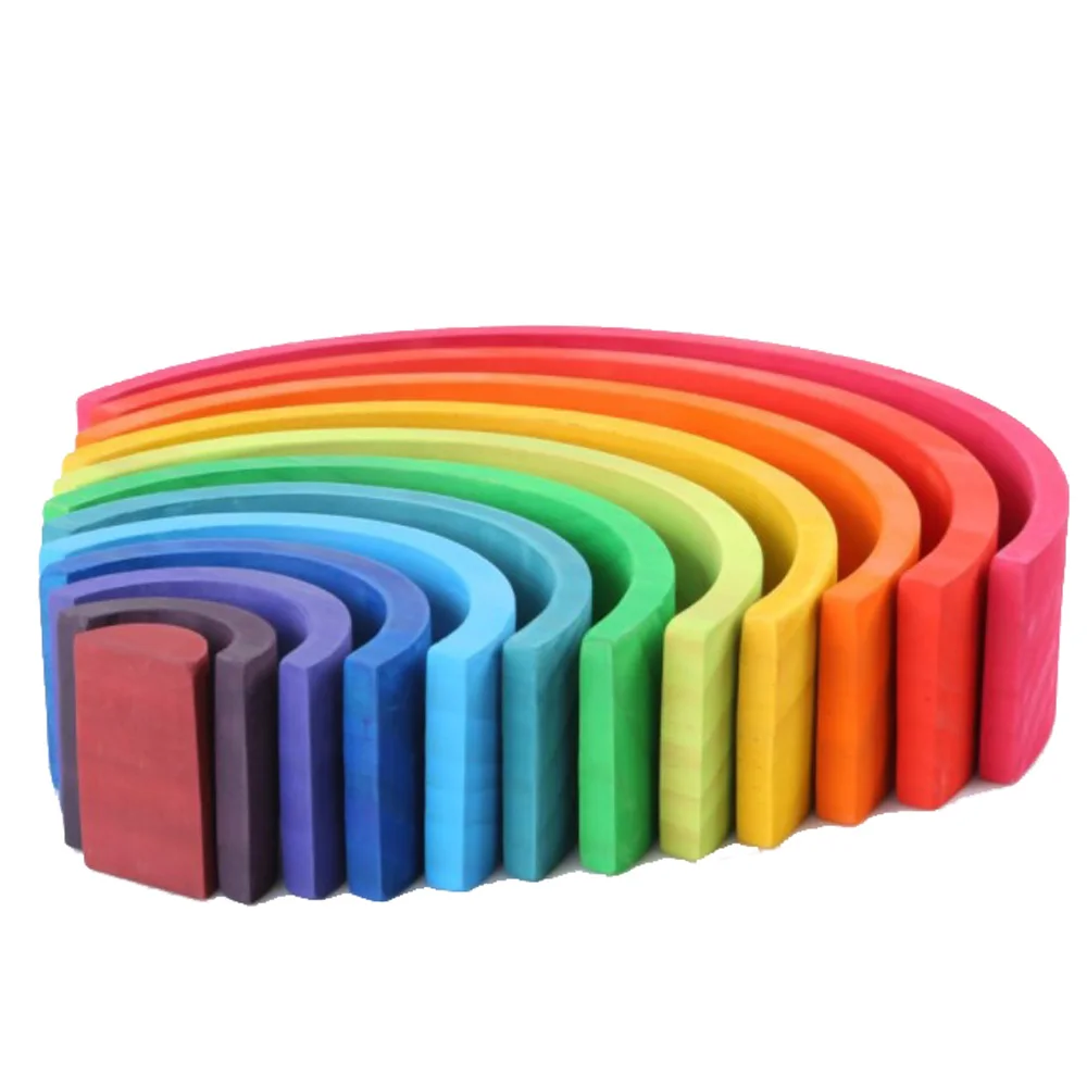 DROPSHIPPIN 12Pcs wooden rainbow blocks wooden building blocks For Kid Rainbow Building Blocks Montessori educational wooden toy DROPSHIPPIN 12Pcs wooden rainbow blocks wooden building blocks For Kid Rainbow Building Blocks Montessori educational wooden toy