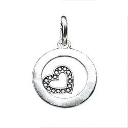 Новый 925 стерлингового серебра Шарм Круг Сердце ожерелье кулон подходит оригинальный браслет Pandora браслет для женщин ювелирные изделия
