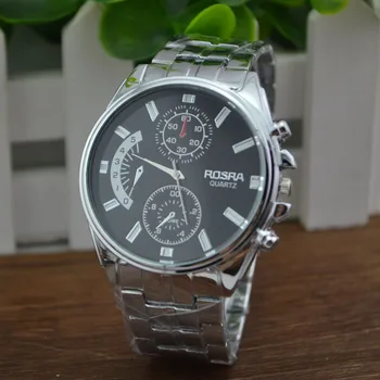 

2019 New digital large dial Stainless Steel Strap Watch Casual Fashion Atmosphere Exquisite precision Men's Quartz watch