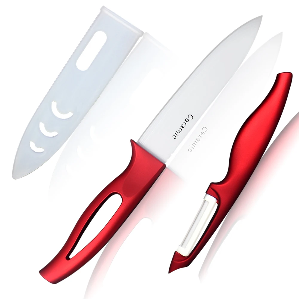 Super quality white blade XYJ brand ceramic knife sets 5 inch slicing