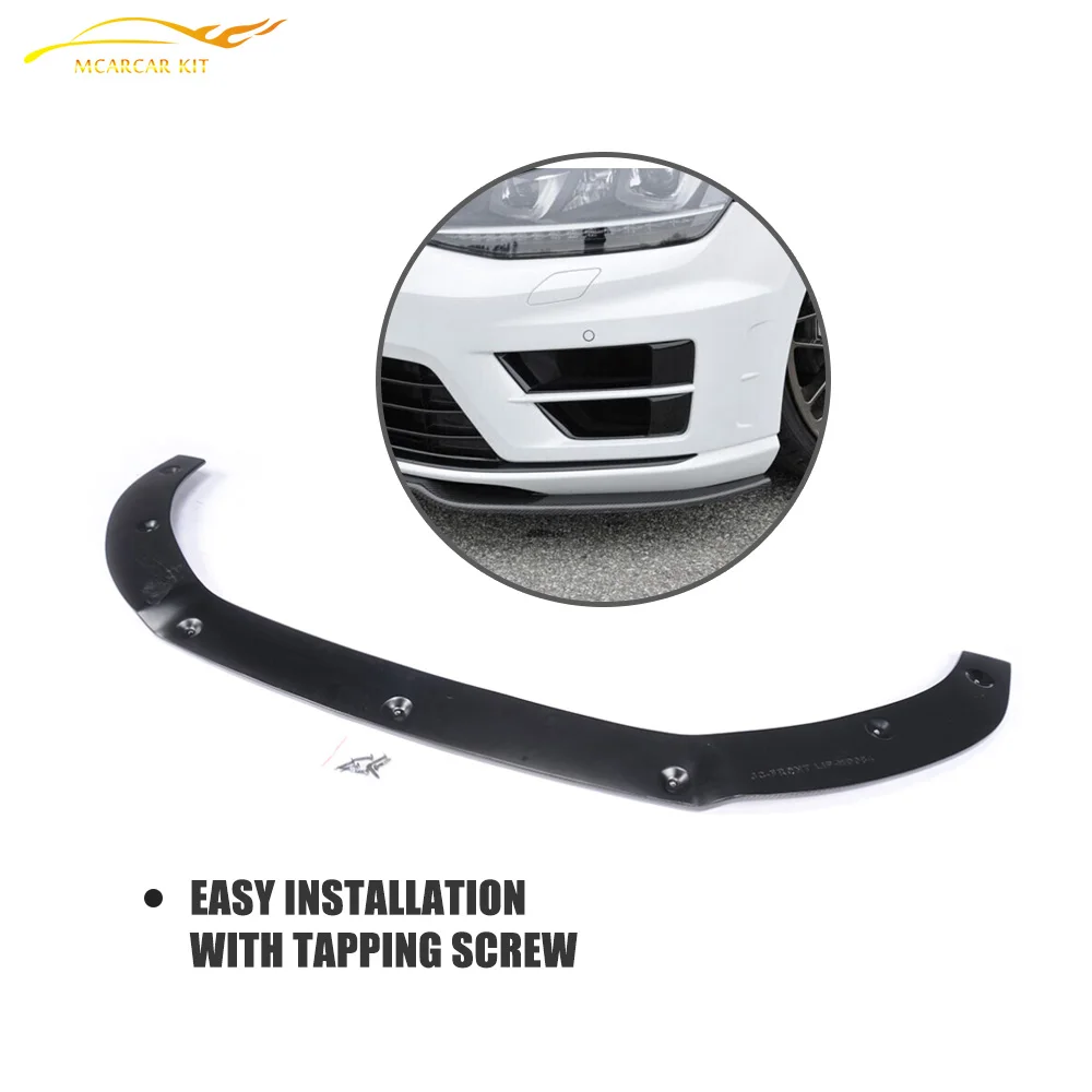  Carbon Fiber / FRP Front Bumper Lip Spoiler for Volkswagen VW Golf 7 R Only 2015 2016 Car Front Bum