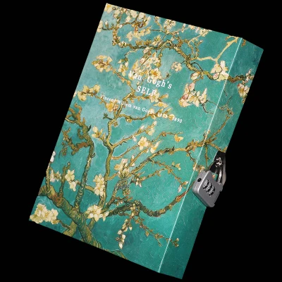 Meriyana цветы дневник пароль модный старинный бокс дневник запираемый блокнот большая живопись блокнот и дневник - Цвет: Van Gogh flora